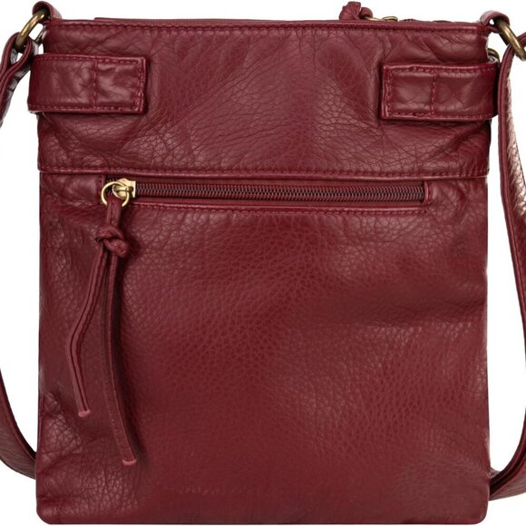 Crossbody Bag for Women Soft Washed Leather Multi Pocket crossbody handbags - Picture 6 of 6